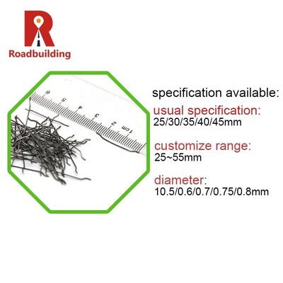 Stainless Precast Concrete Helix Steel Fiber with End Hook Type in Silvery Colour