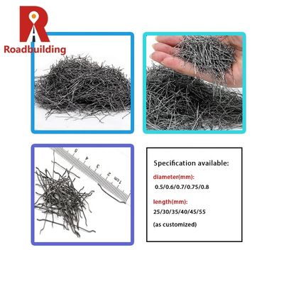 0.5-0.7mm Diameter 4D Concrete Steel Wool Fiber Fibercon Distributors Iron Steel Fiber